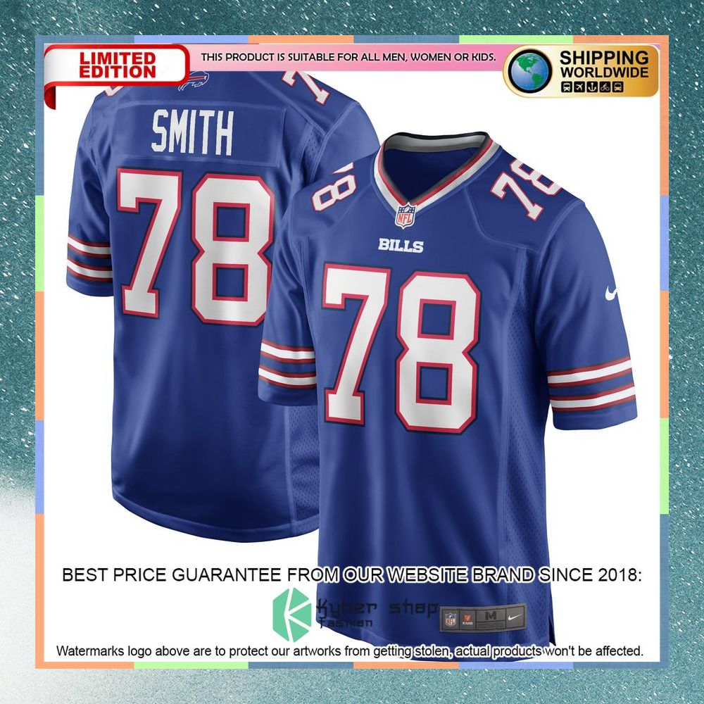 Bruce Smith Buffalo Bills Football Retired Royal Football Jersey 8 Bruce Smith Buffalo Bills Football Retired Royal Football Jersey word1