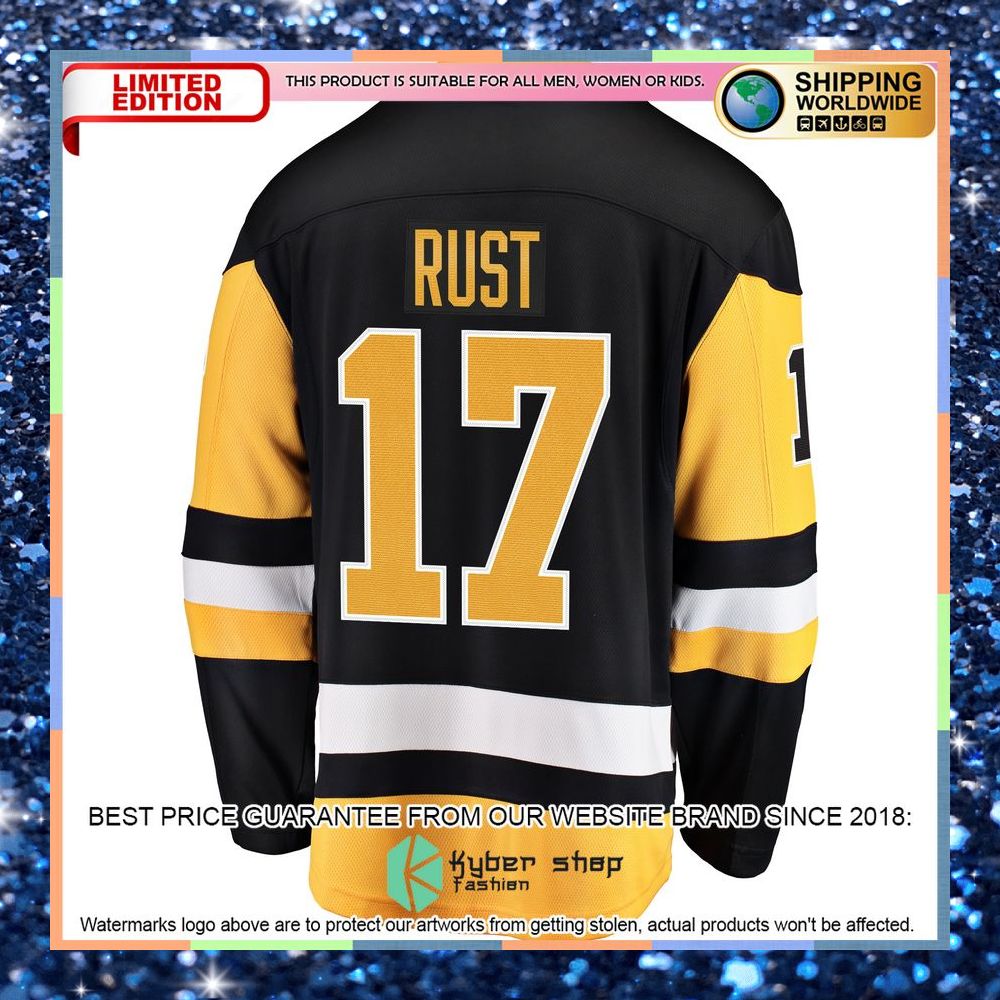 Bryan Rust Pittsburgh Penguins Home Black Hockey Jersey 7 Bryan Rust Pittsburgh Penguins Home Black Hockey Jersey word1