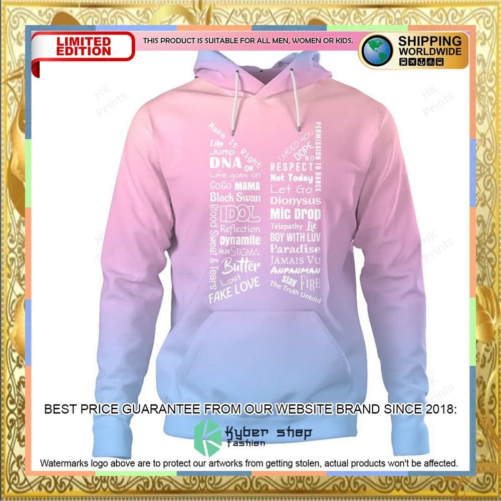 BTS 10th Anniversary 3D Hoodie 5 BTS 10th Anniversary 3D Hoodie word1