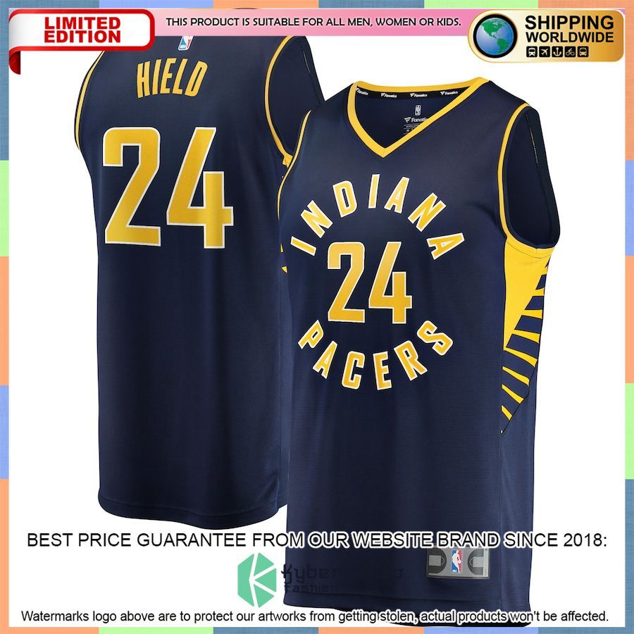 Buddy Hield Indiana Pacers 2022-23 Navy Basketball Jersey