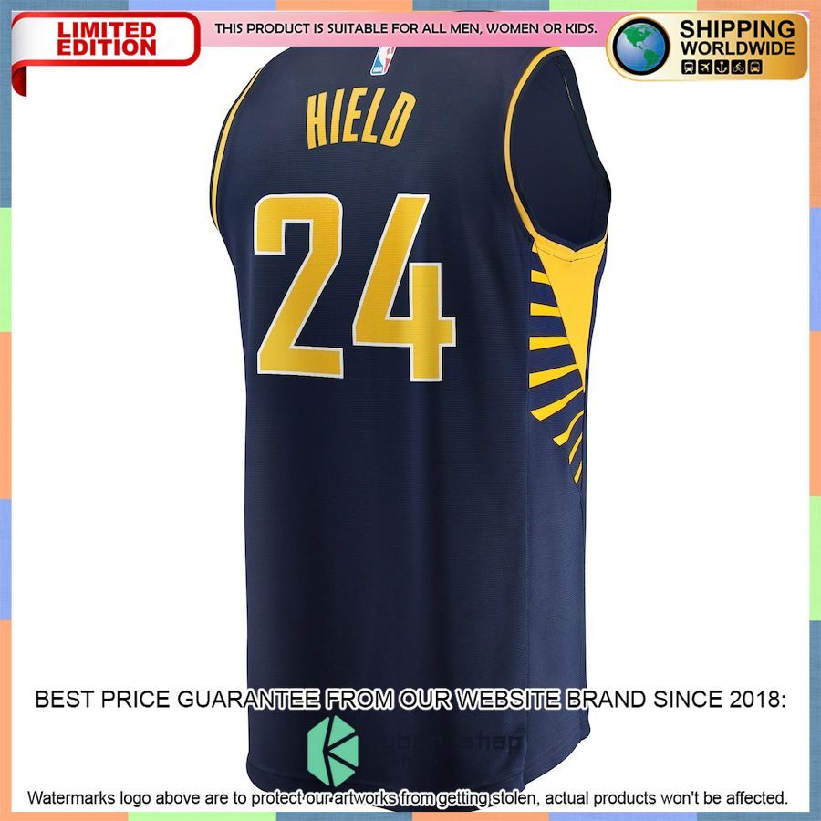 Buddy Hield Indiana Pacers 2022-23 Navy Basketball Jersey 3 Buddy Hield Indiana Pacers 2022-23 Navy Basketball Jersey word1