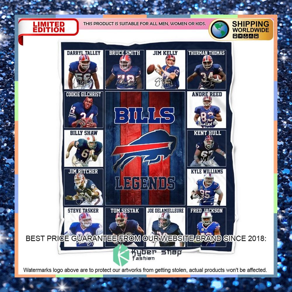 Buffalo Bills Legends Fleece Blanket 4 Buffalo Bills Legends Fleece Blanket word3