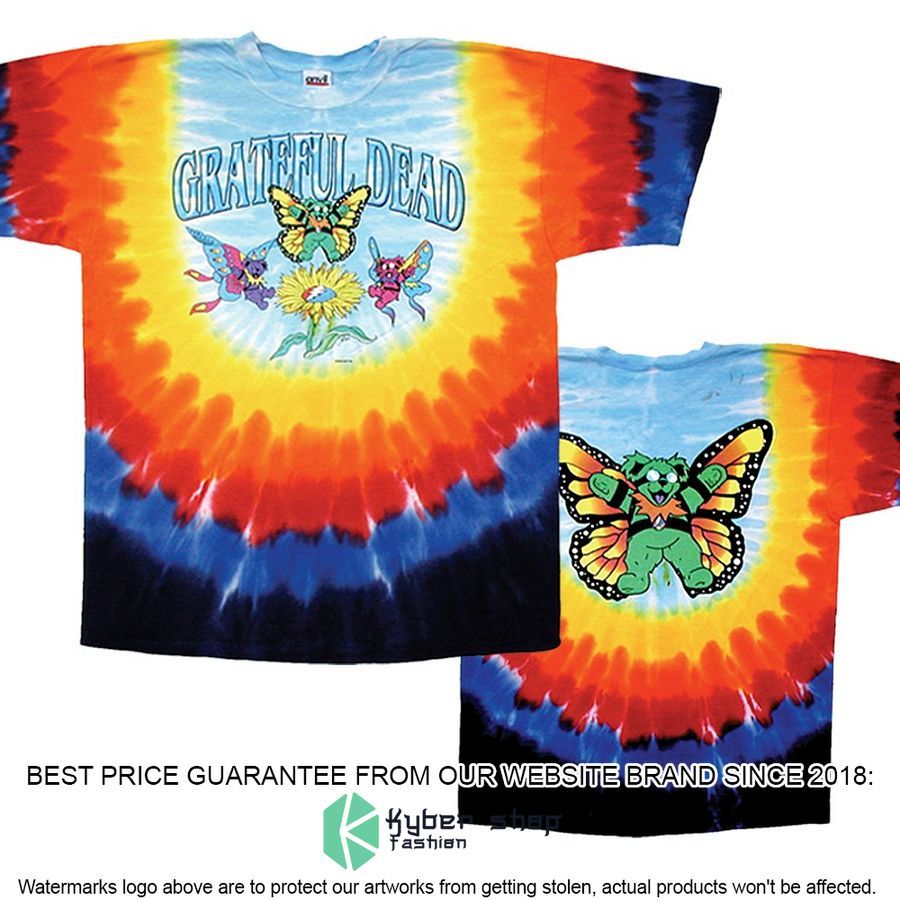 Butterfly Bears Adult Tie Dyed Shirt, Hoodie