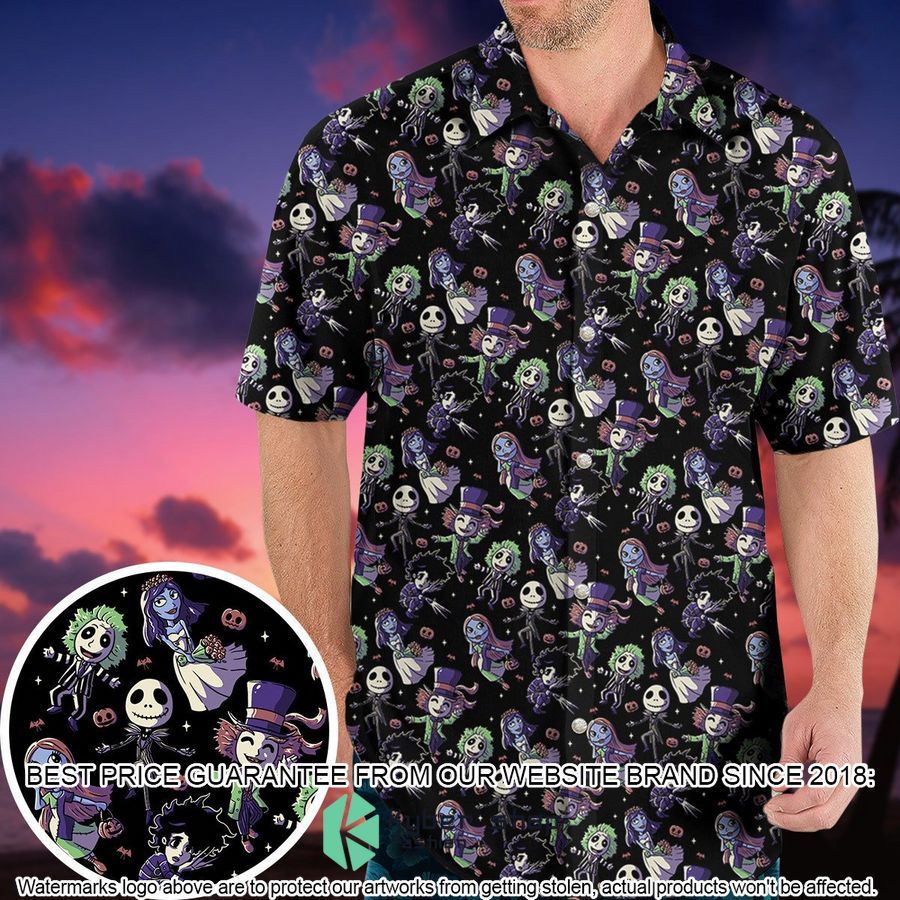Buttons Characters Halloween Pattern Hawaiian Shirt