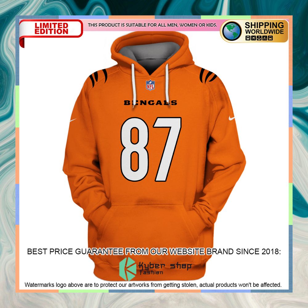 C. J. Uzomah 87 Cincinnati Bengals orange Shirt, Hoodie 10 C. J. Uzomah 87 Cincinnati Bengals orange Shirt, Hoodie word2