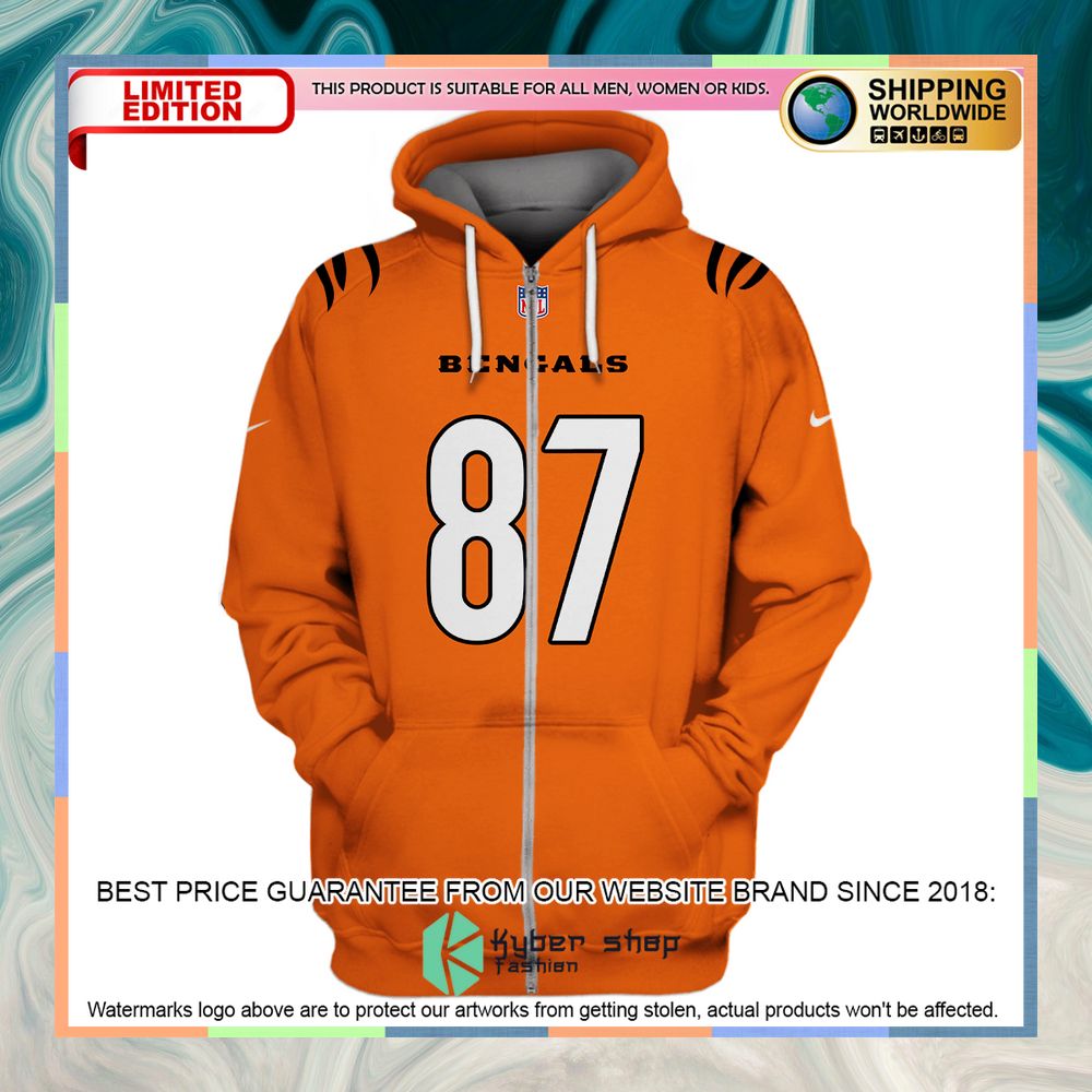 C. J. Uzomah 87 Cincinnati Bengals orange Shirt, Hoodie 11 C. J. Uzomah 87 Cincinnati Bengals orange Shirt, Hoodie word2