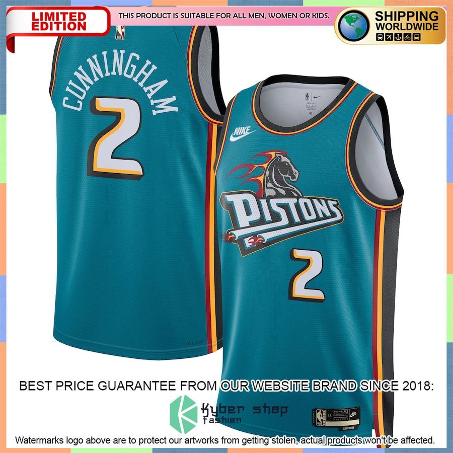 Cade Cunningham Detroit Pistons Nike 2022-23 Teal Basketball Jersey