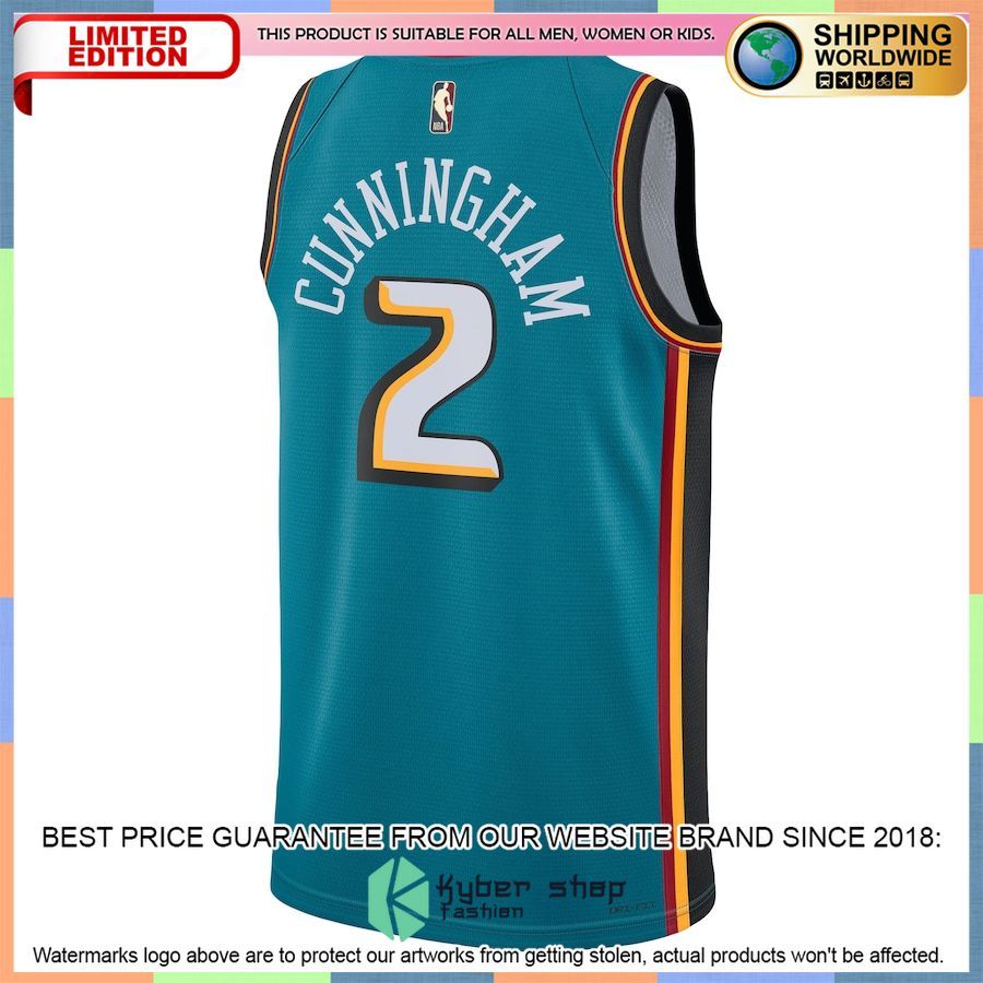 Cade Cunningham Detroit Pistons Nike 2022-23 Teal Basketball Jersey 3 Cade Cunningham Detroit Pistons Nike 2022-23 Teal Basketball Jersey word1