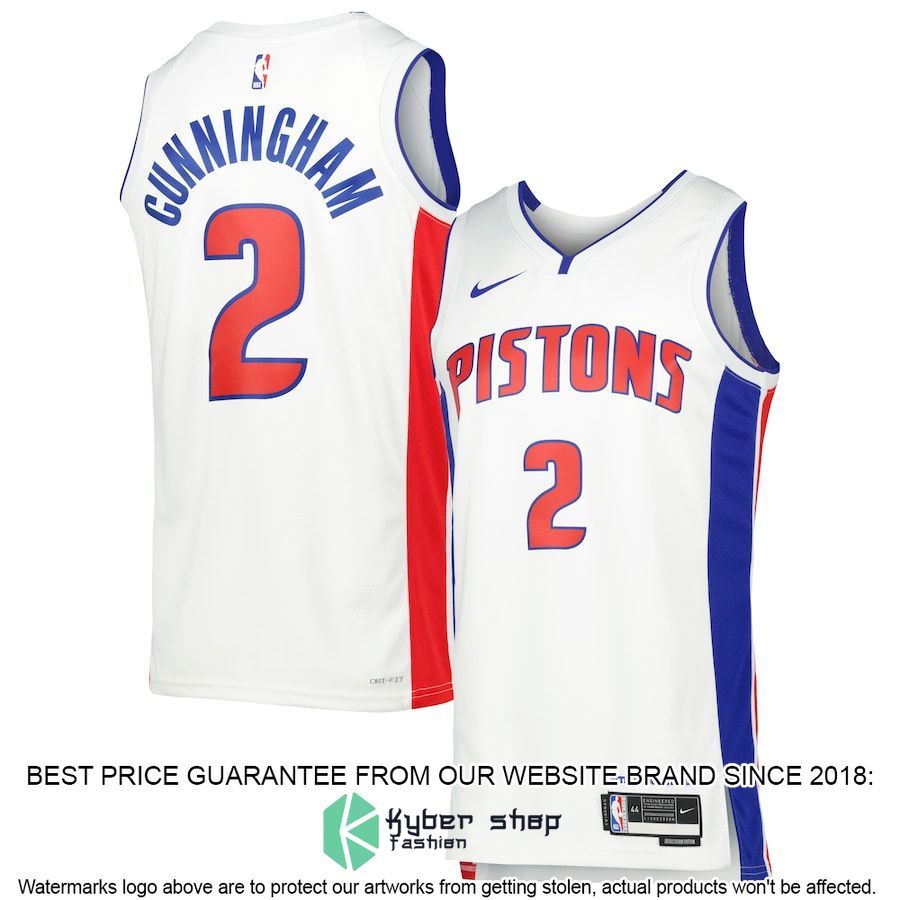 Cade Cunningham Detroit Pistons Nike Unisex 2022-23 White Basketball Jersey