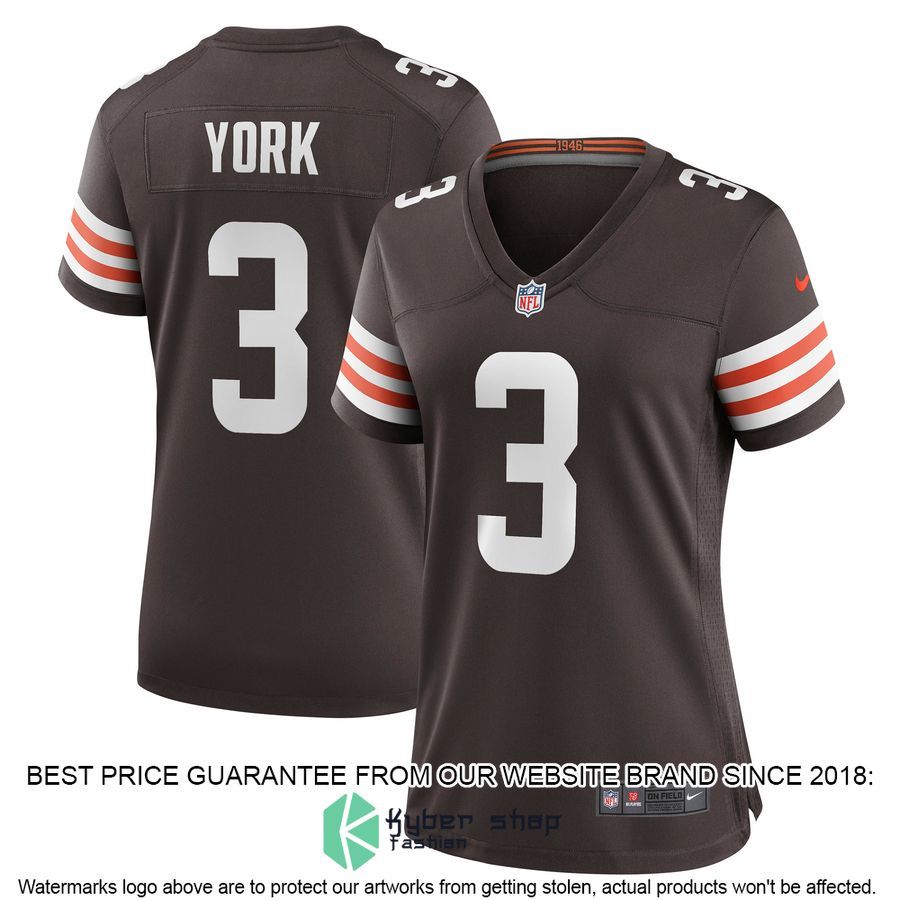 Cade York Cleveland Browns Women's Brown Football Jersey