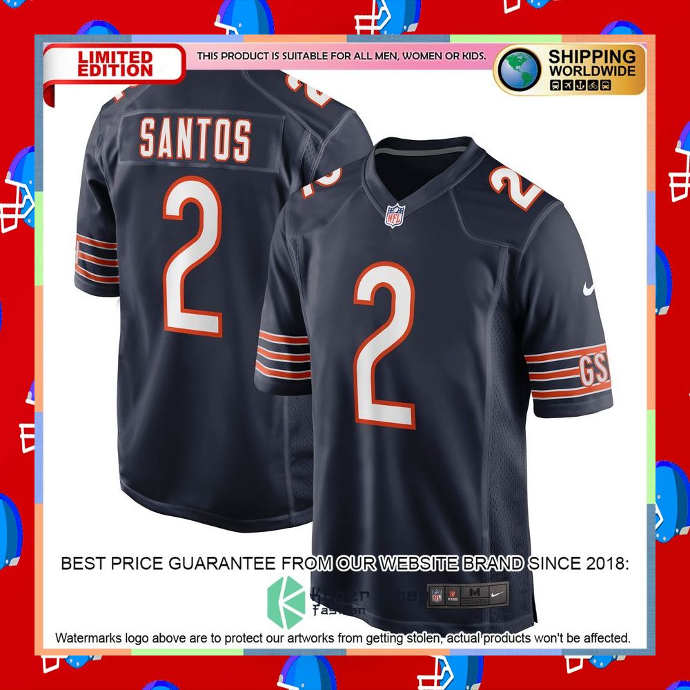 Cairo Santos Chicago Bears Navy Football Jersey 5 Cairo Santos Chicago Bears Navy Football Jersey word3