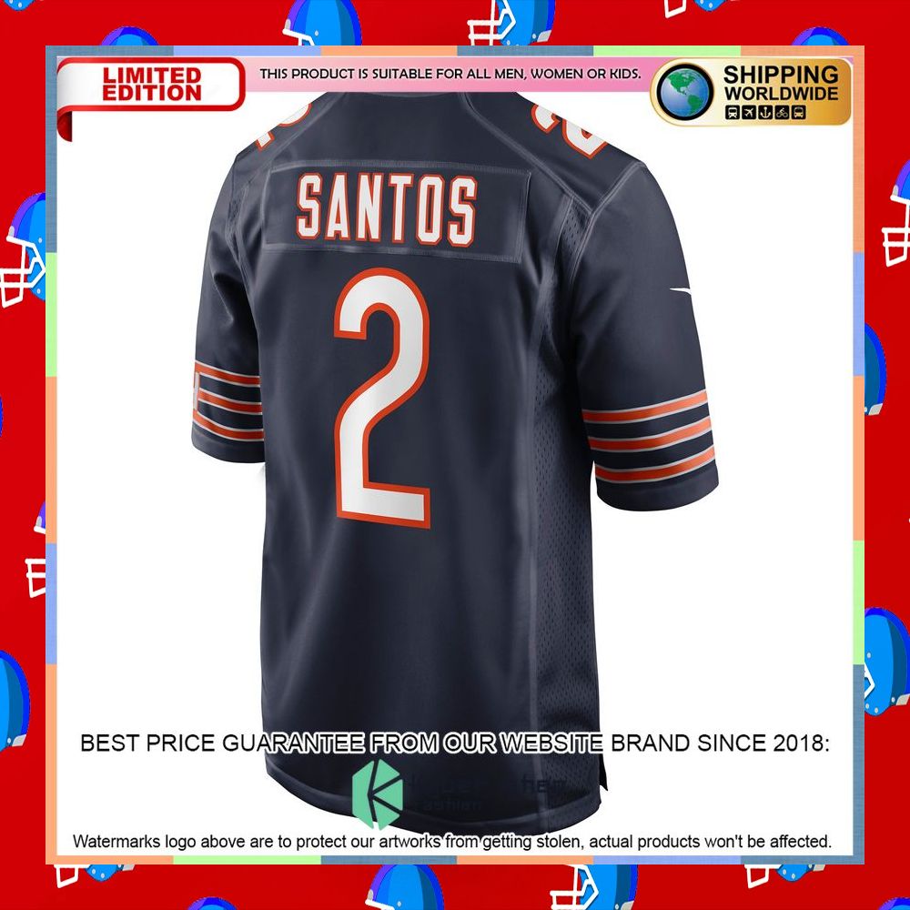 Cairo Santos Chicago Bears Navy Football Jersey 7 Cairo Santos Chicago Bears Navy Football Jersey word3
