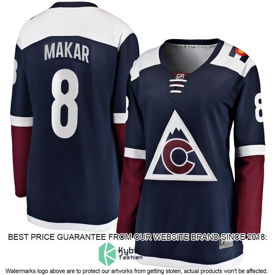 Cale Makar Colorado Avalanche Women's Alternate Premier Navy Hockey Jersey