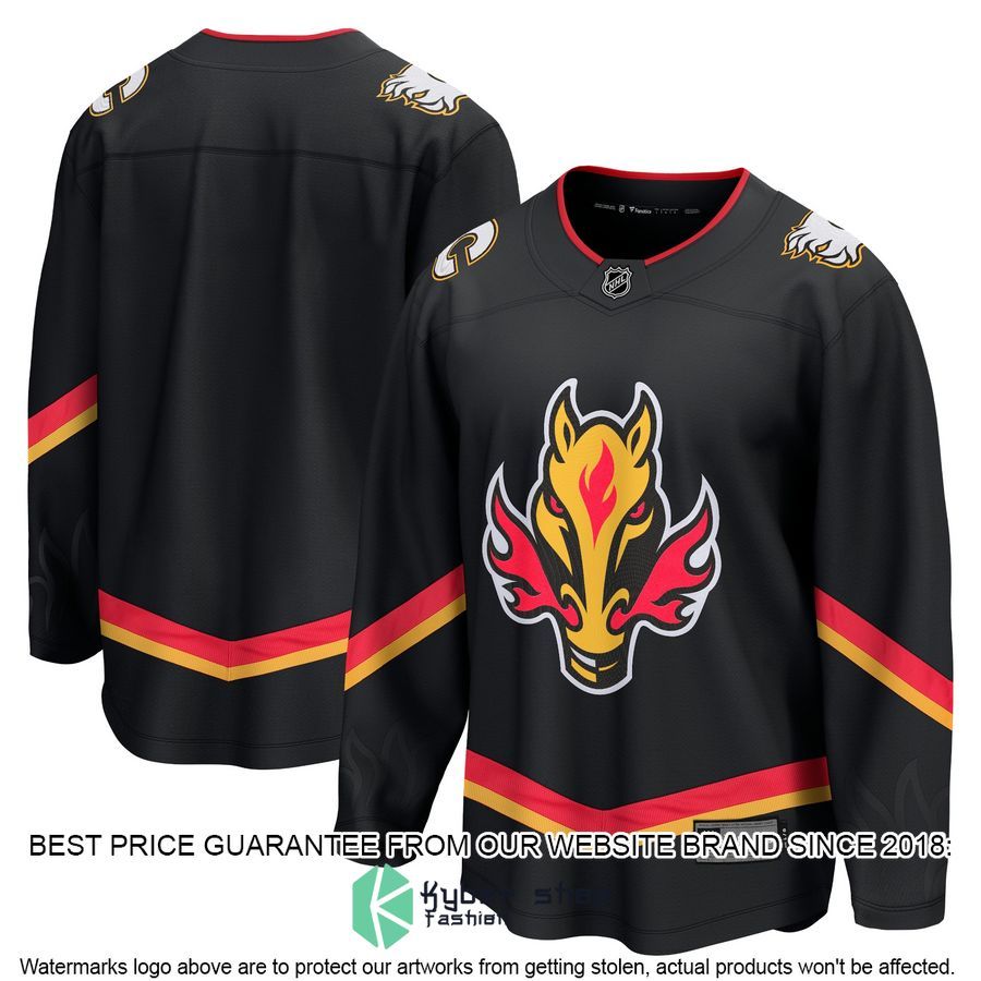 Calgary Flames Alternate Premier Black Hockey Jersey
