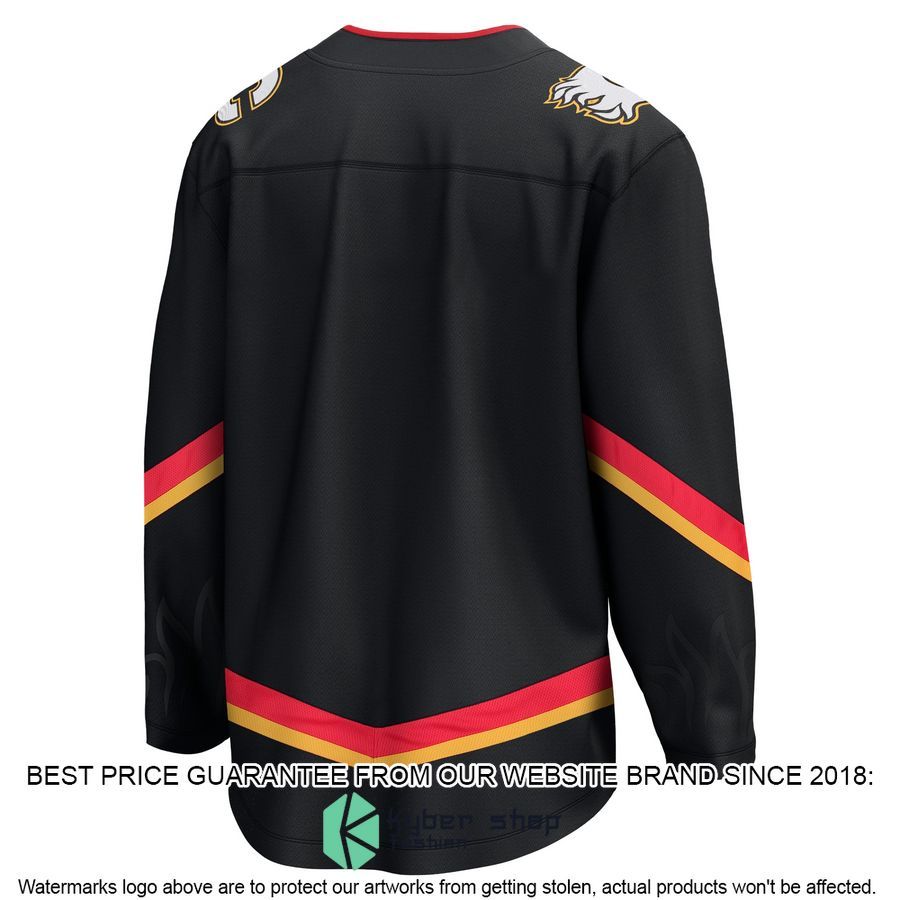 Calgary Flames Alternate Premier Black Hockey Jersey 3 Calgary Flames Alternate Premier Black Hockey Jersey word2