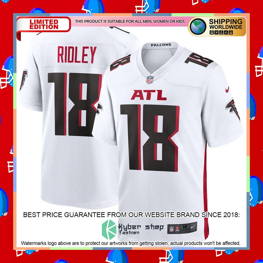 Calvin Ridley Atlanta Falcons White Football Jersey 7 Calvin Ridley Atlanta Falcons White Football Jersey word2