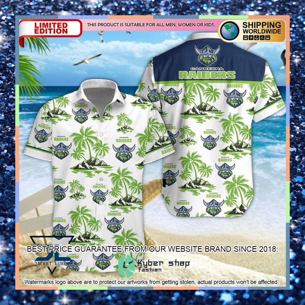 Canberra Raiders Hawaiian Shirt, Shorts 3 Canberra Raiders Hawaiian Shirt, Shorts word1