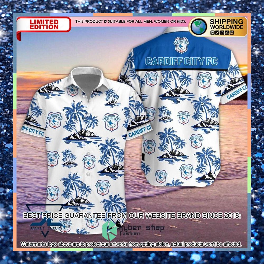 Cardiff City F.C Palm Tree Hawaiian Shirt, Shorts 3 Cardiff City F.C Palm Tree Hawaiian Shirt, Shorts word2