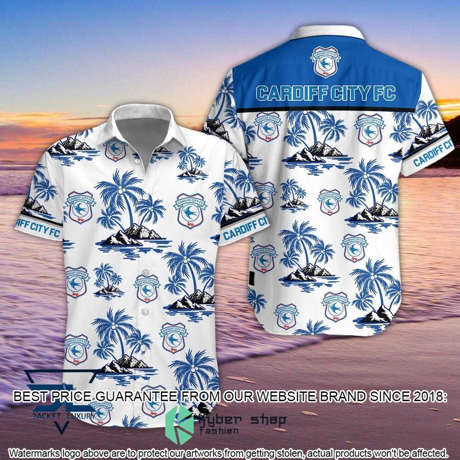 Cardiff City F.C Palm Tree Hawaiian Shirt, Shorts