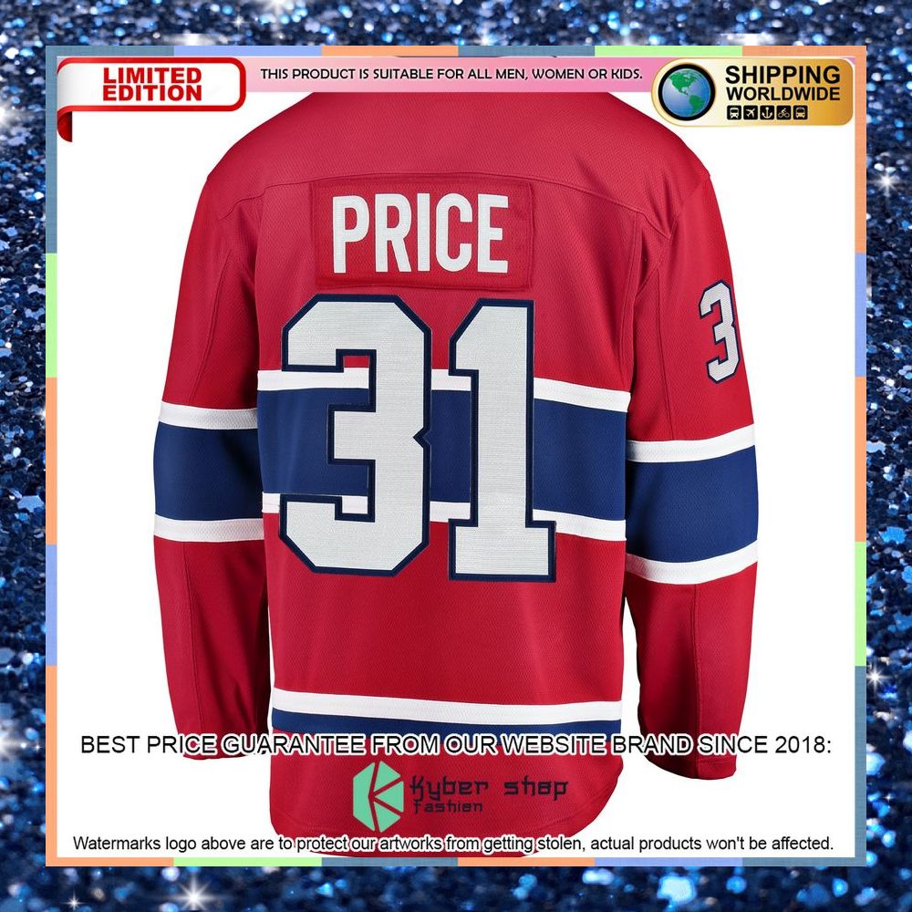 Carey Price Montreal Canadiens Breakaway Red Hockey Jersey 7 Carey Price Montreal Canadiens Breakaway Red Hockey Jersey word1