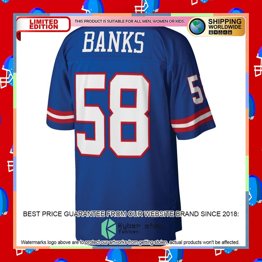 Carl Banks New York Giants Mitchell & Ness Legacy Replica Royal Football Jersey 7 Carl Banks New York Giants Mitchell & Ness Legacy Replica Royal Football Jersey word1