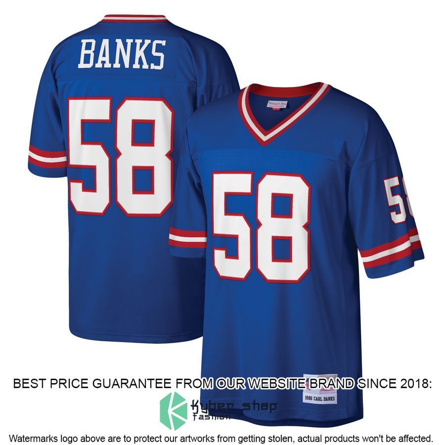 Carl Banks New York Giants Mitchell & Ness Legacy Replica Royal Football Jersey 4 Carl Banks New York Giants Mitchell & Ness Legacy Replica Royal Football Jersey word1