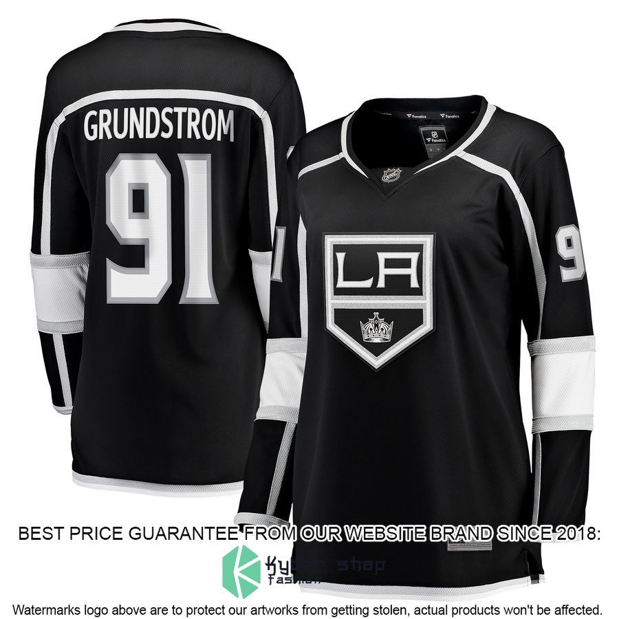 Carl Grundstrom Los Angeles Kings Women's Black Hockey Jersey