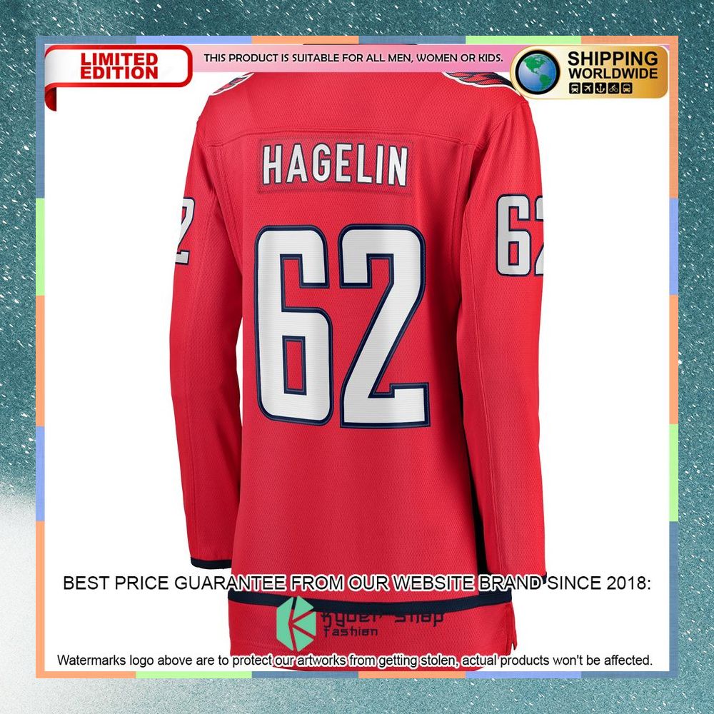 Carl Hagelin Washington Capitals Women's Red Hockey Jersey 7 Carl Hagelin Washington Capitals Women's Red Hockey Jersey word3