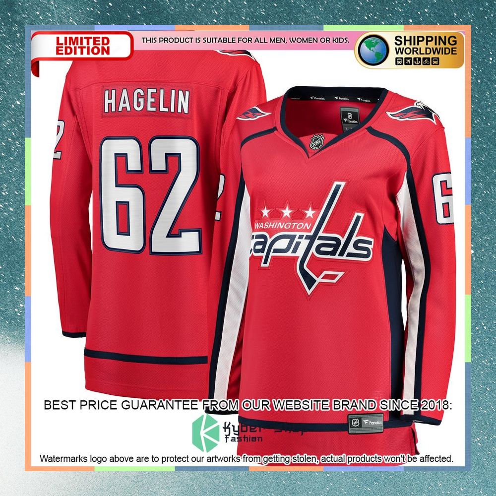 Carl Hagelin Washington Capitals Women's Red Hockey Jersey 8 Carl Hagelin Washington Capitals Women's Red Hockey Jersey word3