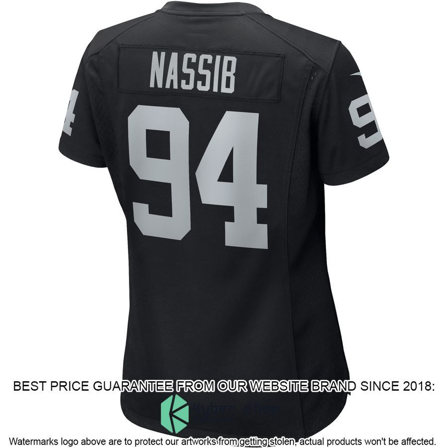 Carl Nassib Las Vegas Raiders Women's Black Football Jersey 3 Carl Nassib Las Vegas Raiders Women's Black Football Jersey word2