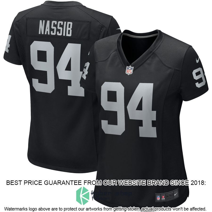 Carl Nassib Las Vegas Raiders Women's Black Football Jersey 4 Carl Nassib Las Vegas Raiders Women's Black Football Jersey word2