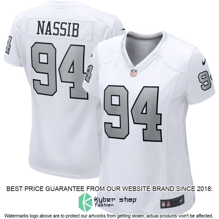 Carl Nassib Las Vegas Raiders Women's Black Football Jersey 5 Carl Nassib Las Vegas Raiders Women's Black Football Jersey word2