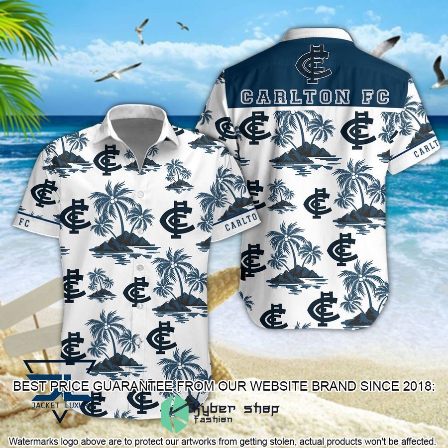 Carlton Football Club Hawaiian Shirt, Shorts