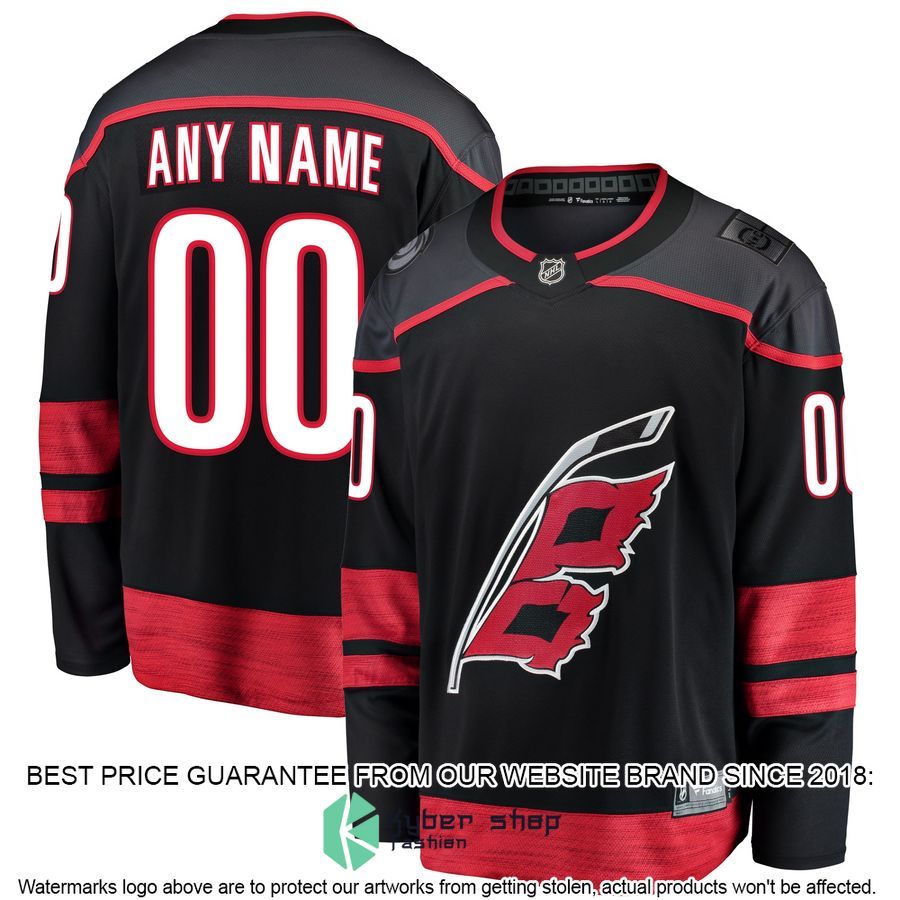 Carolina Hurricanes Alternate Custom Black Hockey Jersey