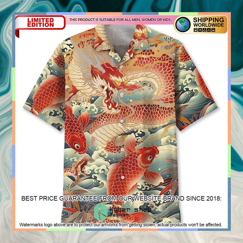 Carp Dragon Hawaiian Shirt 3 Carp Dragon Hawaiian Shirt word3