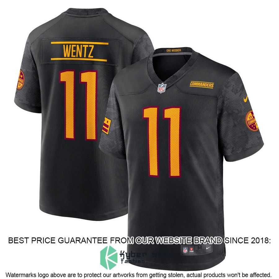 Carson Wentz Washington Commanders Alternate Black Football Jersey