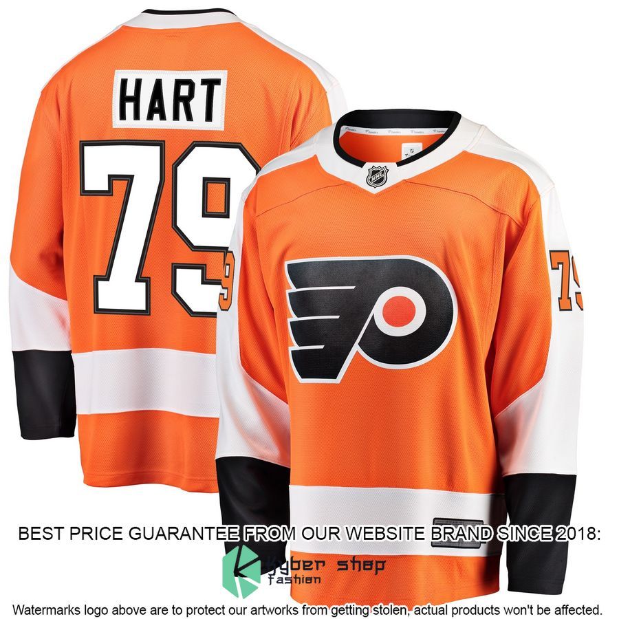 Carter Hart Philadelphia Flyers Home Premier Orange Hockey Jersey