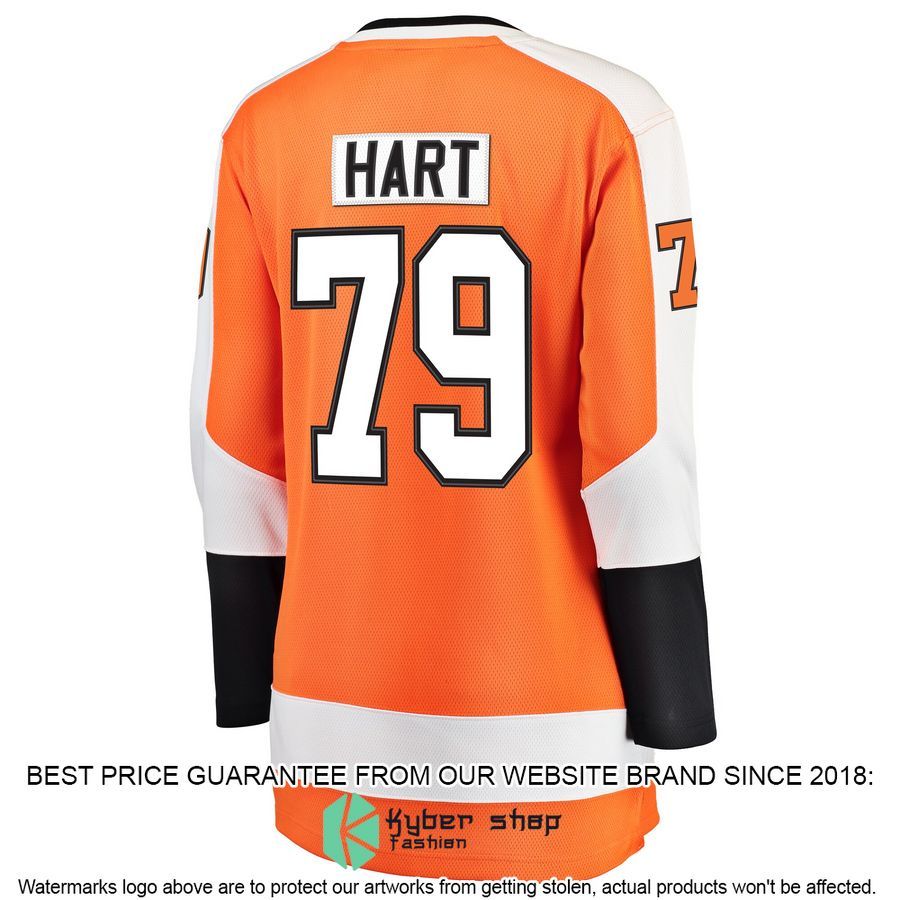 Carter Hart Philadelphia Flyers Women's Orange Hockey Jersey 3 Carter Hart Philadelphia Flyers Women's Orange Hockey Jersey word2
