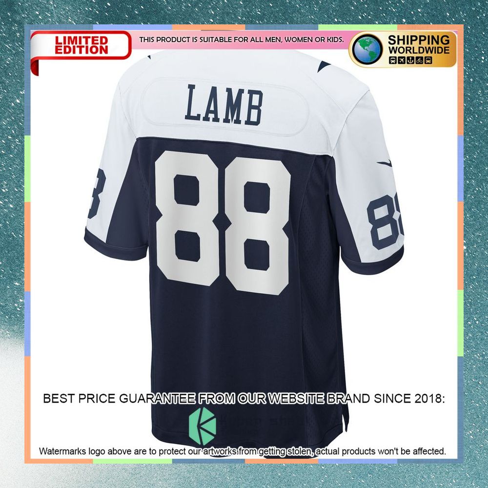 CeeDee Lamb Dallas Cowboys Alternate Football Team Navy Football Jersey 7 CeeDee Lamb Dallas Cowboys Alternate Football Team Navy Football Jersey word1