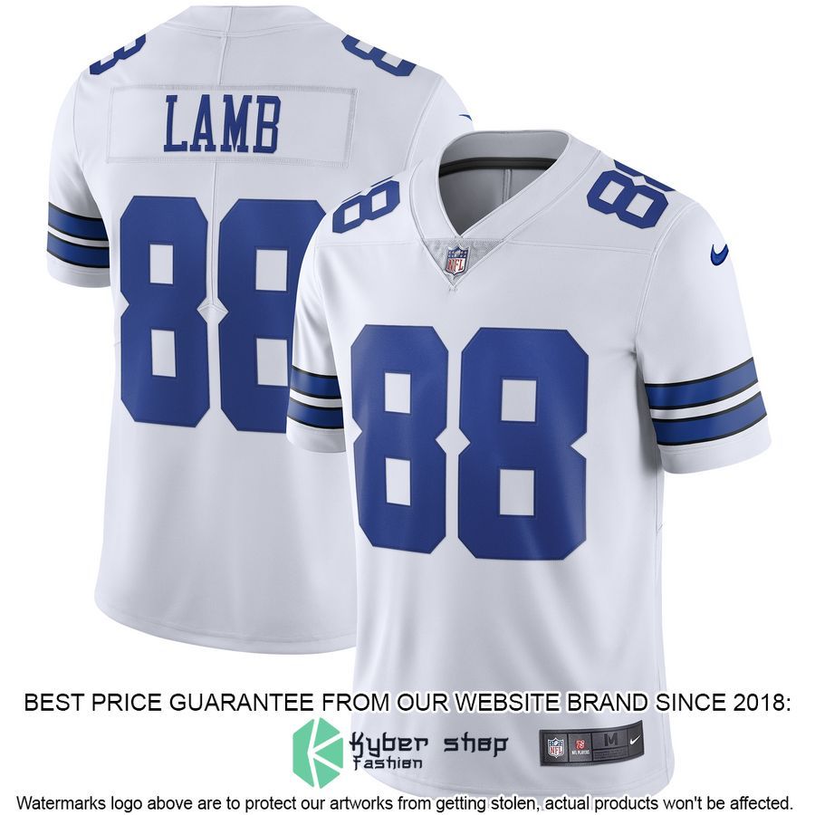 CeeDee Lamb Dallas Cowboys Vapor White Football Jersey 4 CeeDee Lamb Dallas Cowboys Vapor White Football Jersey word1
