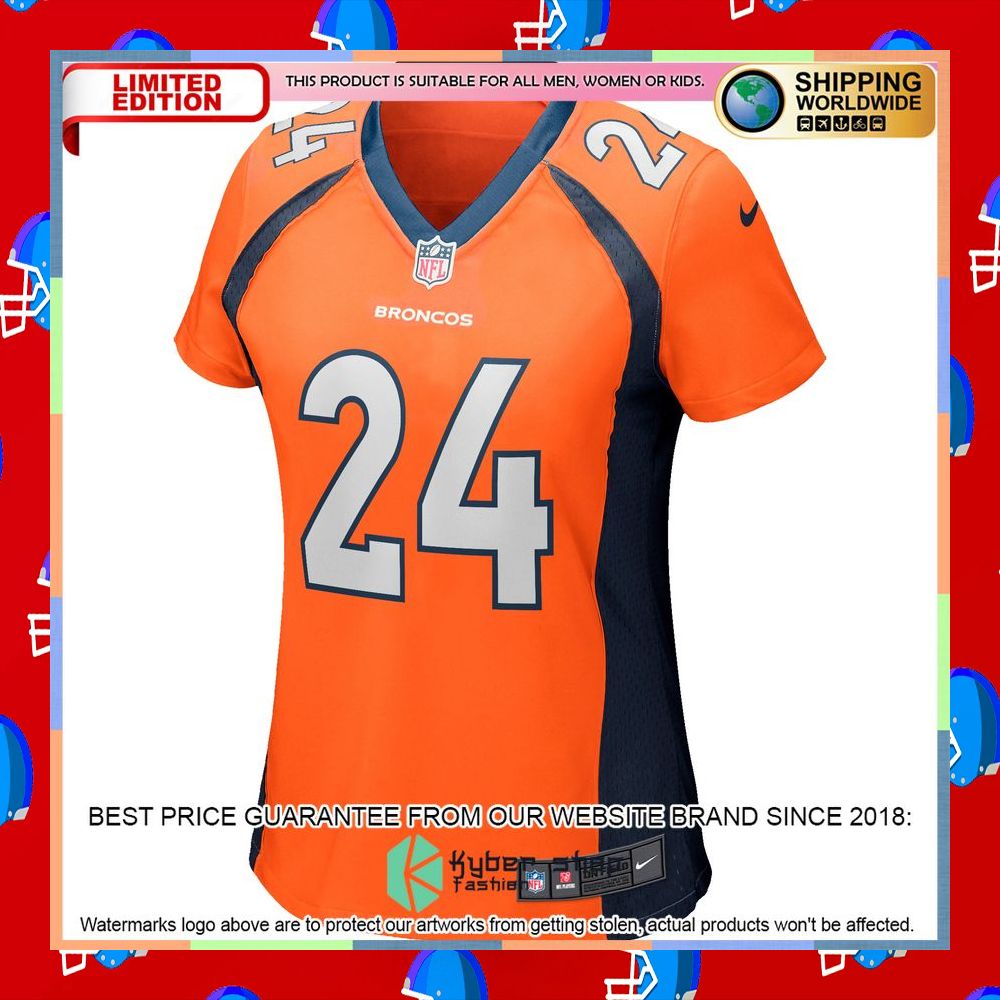 Champ Bailey Denver Broncos Women's Orange Football Jersey 6 Champ Bailey Denver Broncos Women's Orange Football Jersey word3