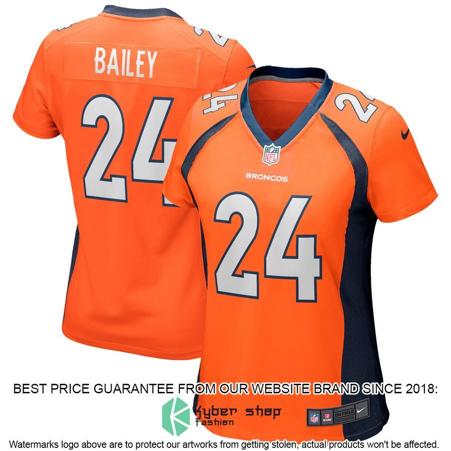 Champ Bailey Denver Broncos Women's Orange Football Jersey 4 Champ Bailey Denver Broncos Women's Orange Football Jersey word3