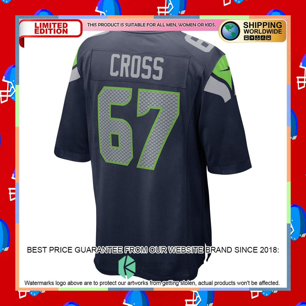 Charles Cross Seattle Seahawks 2022 NFL Draft First Round Pick College Navy Football Jersey 7 Charles Cross Seattle Seahawks 2022 NFL Draft First Round Pick College Navy Football Jersey word1