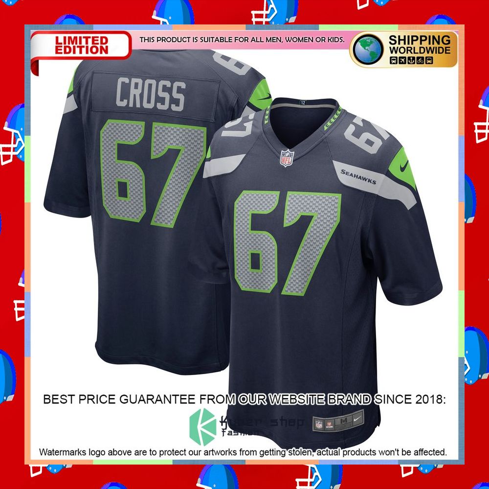 Charles Cross Seattle Seahawks 2022 NFL Draft First Round Pick College Navy Football Jersey 8 Charles Cross Seattle Seahawks 2022 NFL Draft First Round Pick College Navy Football Jersey word1