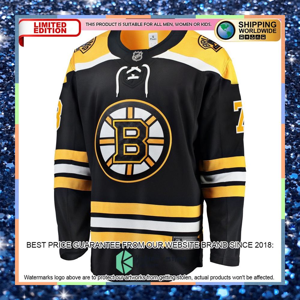 Charlie McAvoy Boston Bruins Home Premier Black Hockey Jersey 6 Charlie McAvoy Boston Bruins Home Premier Black Hockey Jersey word3