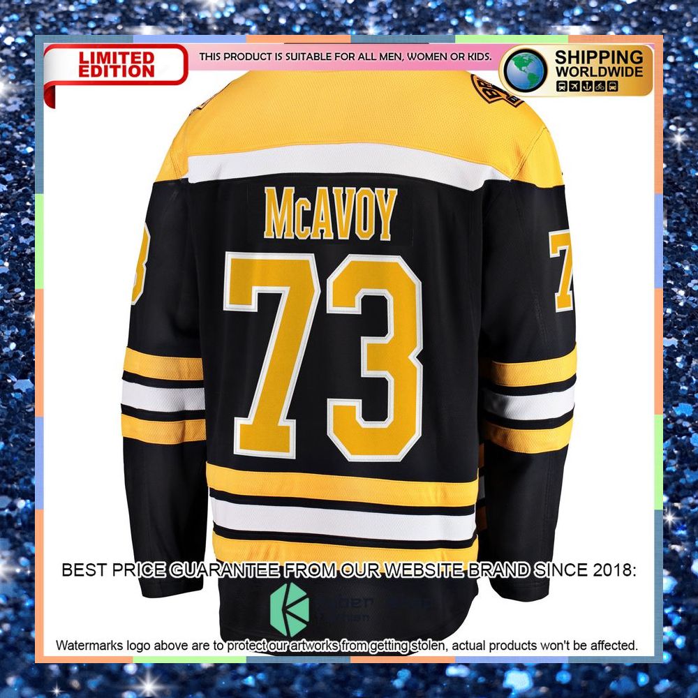 Charlie McAvoy Boston Bruins Home Premier Black Hockey Jersey 7 Charlie McAvoy Boston Bruins Home Premier Black Hockey Jersey word3
