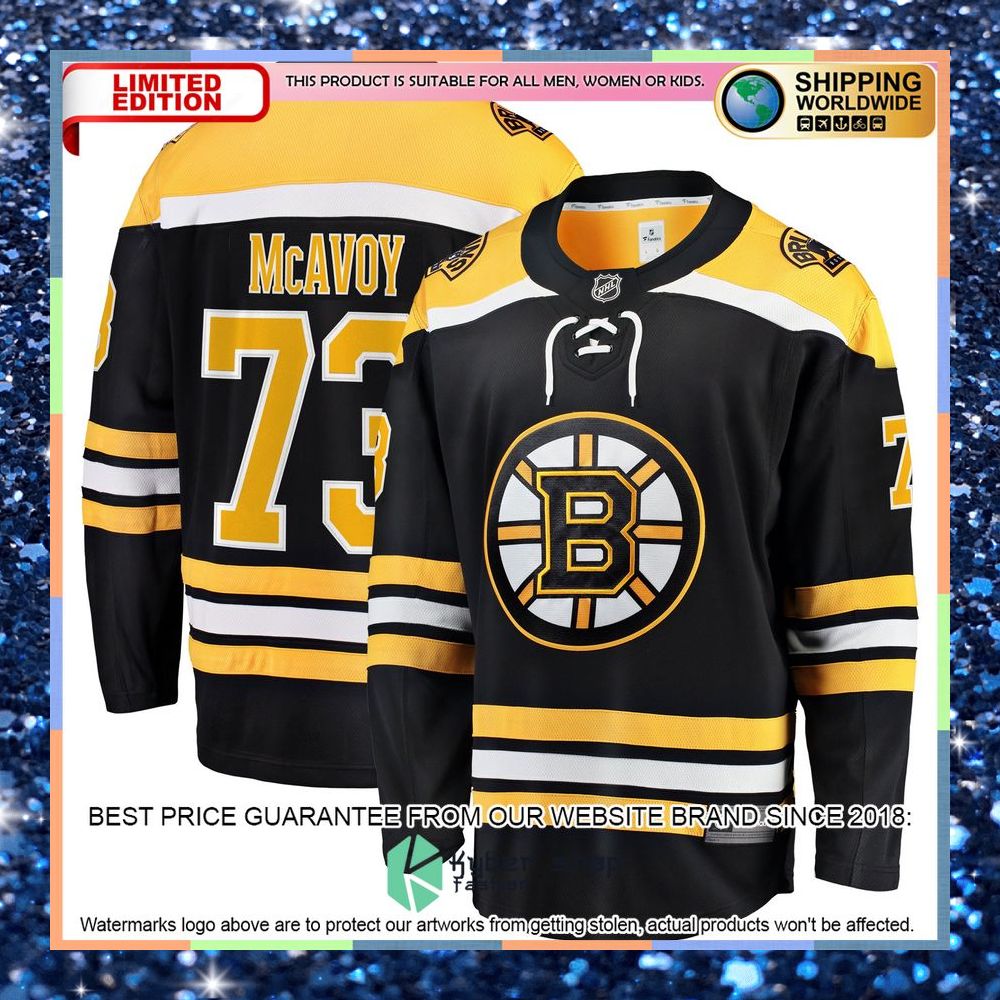 Charlie McAvoy Boston Bruins Home Premier Black Hockey Jersey 8 Charlie McAvoy Boston Bruins Home Premier Black Hockey Jersey word3