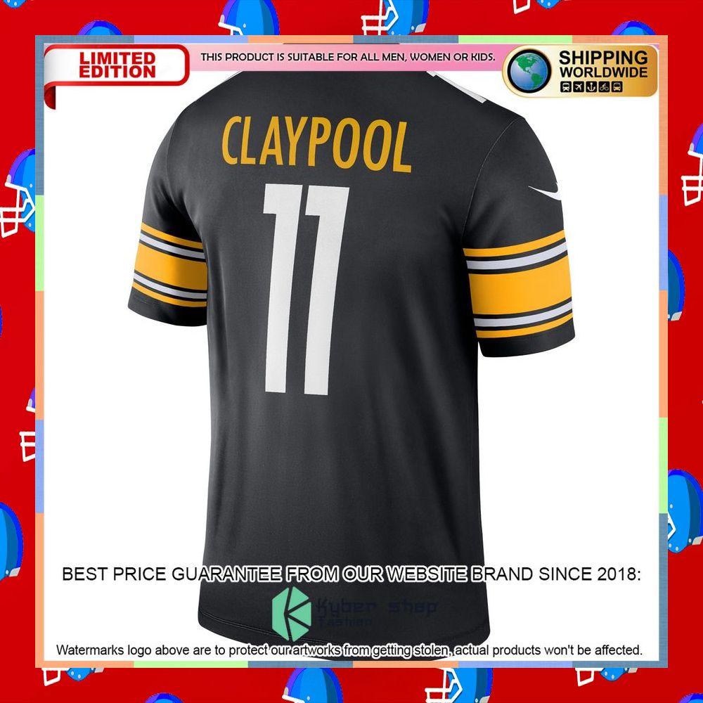 Chase Claypool Pittsburgh Steelers Legend Black Football Jersey 7 Chase Claypool Pittsburgh Steelers Legend Black Football Jersey word3