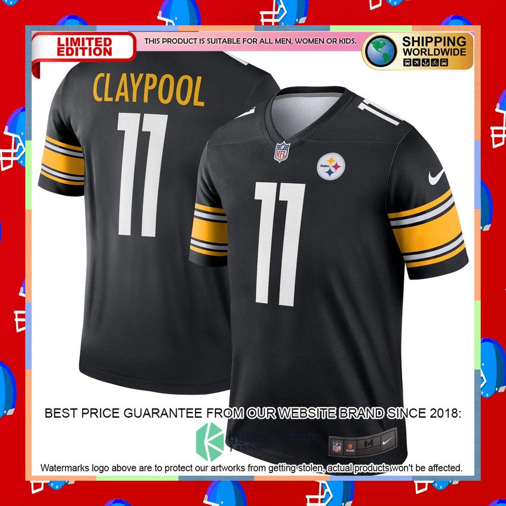 Chase Claypool Pittsburgh Steelers Legend Black Football Jersey 8 Chase Claypool Pittsburgh Steelers Legend Black Football Jersey word3