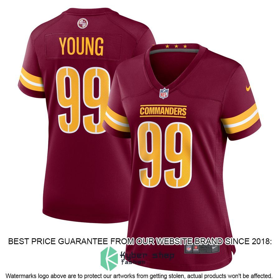 Chase Young Washington Commanders Women's Burgundy Football Jersey